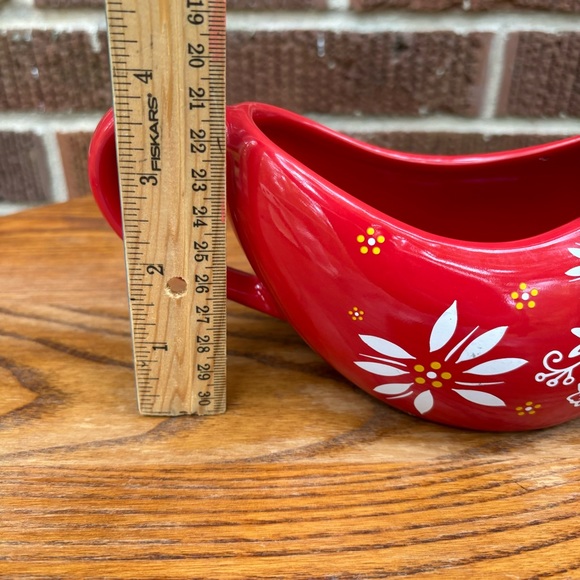 Temptations Red Old World Floral Lace Gravy Boat Only Replacement piece - Picture 5 of 5